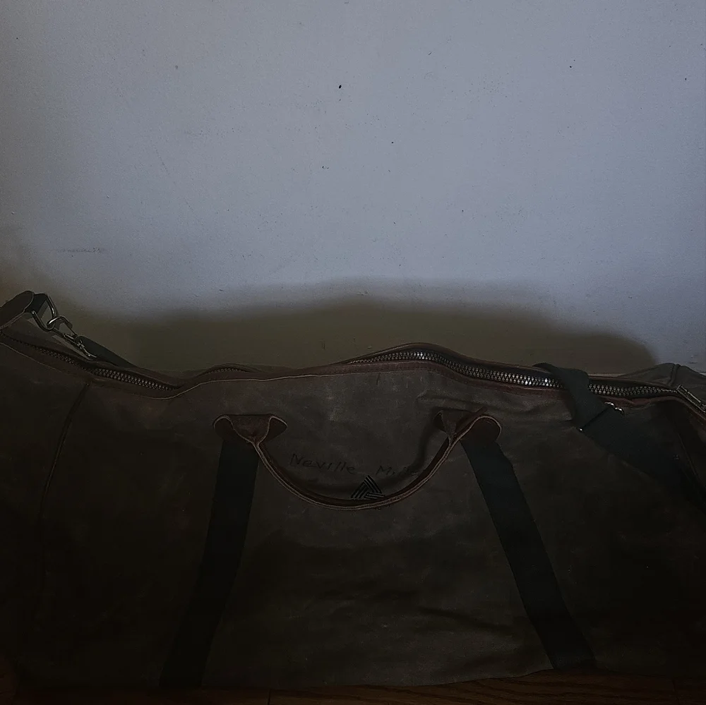 Vintage L.L. Bean XLarge Canvas & Leather Duffle Bag – Green Army